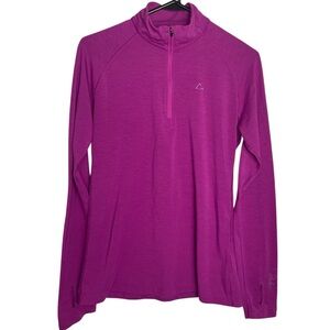 Paradox Merino Blend Half Zip Pullover Women’s M Magenta Thumbholes